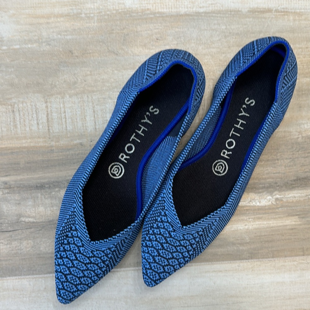 Rothy's Lapis Python Points Snake Print Two Tone … - image 2